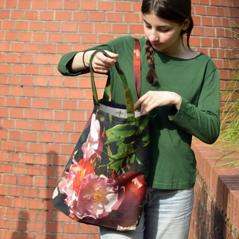 Maron Bouillie - Tote bag fleur Rose - Maron Bouillie - sac made in France écologique