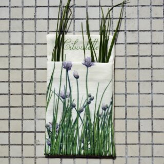 Maron Bouillie - Poche murale  pour herbes aromatiques Ciboulette – made in France