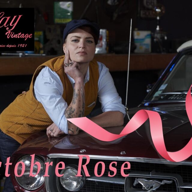 Kiplay Vintage - Veste "Rosalie" Edition Limitée Octobre Rose moleskine