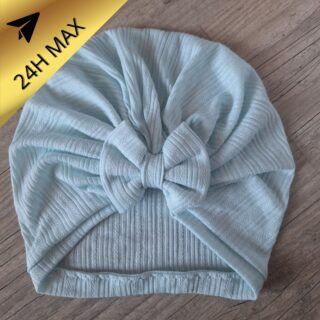 Turban Adulte Nœud en Jersey de coton Bleu ciel – En Stock – Expédiés sous 24H par la marque La Fabrique À DeDeuh La Fabrique À DeDeuh - Turban Adulte Nœud en Jersey de coton Bleu ciel – En Stock – Expédiés sous 24H