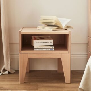 Kipli - Table de chevet en bois massif NOVA