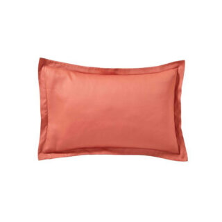 Blanc des Vosges - 2 taies doreiller 50x75cm UNI Satin Blanc des Vosges  rose boisé