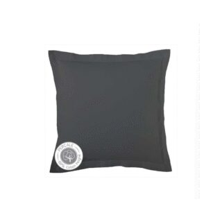 Tradilinge - 2 taies d’oreiller percale anthracite Tradilinge – 65x65cm