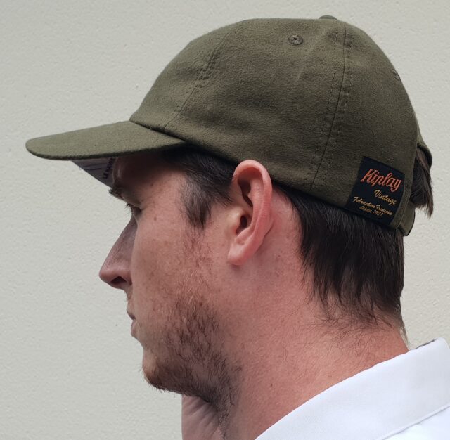 Kiplay Vintage - Casquette moleskine Kaki Grattée Bio