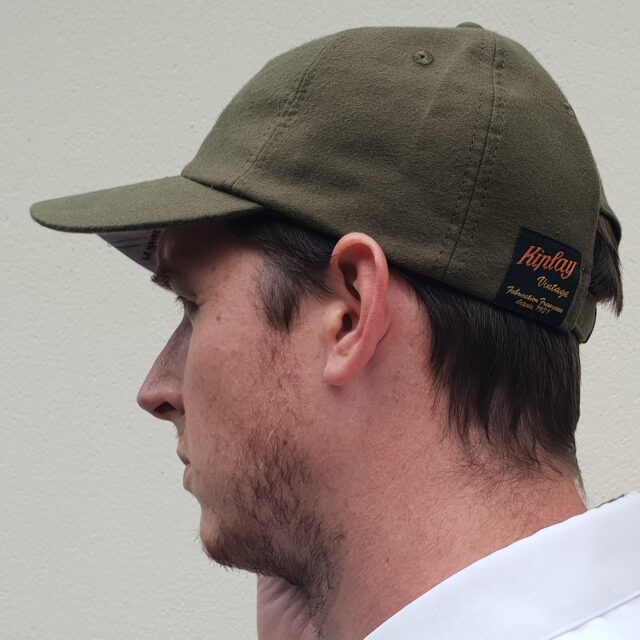Kiplay Vintage - Casquette moleskine Kaki Grattée Bio
