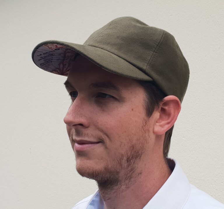 Kiplay Vintage - Casquette moleskine Kaki Grattée Bio