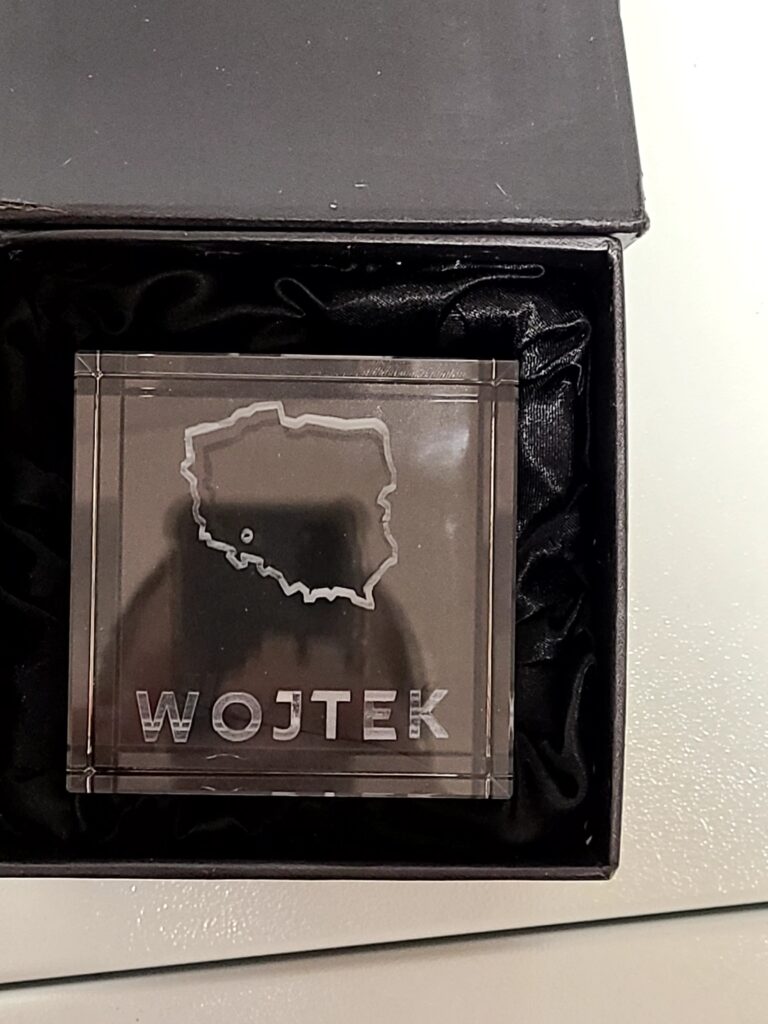 Digraphe - Digraphe en Cristal pour deux pays – Large (cube de 8cm de côté)