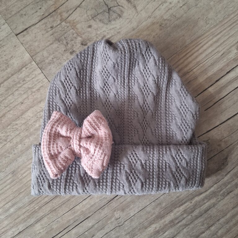 La Fabrique A DeDeuh - Bonnet noeud en tissu maille de coton façon tricot jacquard 9 couleurs – adulte