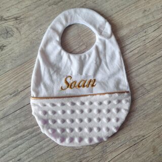 Bavoir Bébé Personnalisé – Minky Douceur – Avec ou Sans Nœud – Broderie Prénom et Date de Naissance par la marque La Fabrique À DeDeuh La Fabrique À DeDeuh - Bavoir Bébé Personnalisé – Minky Douceur – Avec ou Sans Nœud – Broderie Prénom et Date de Naissance