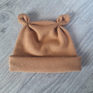 Bonnet ourson en tissu maille 100% coton – Oeko-Tex par la marque La Fabrique À DeDeuh La Fabrique À DeDeuh - Bonnet ourson en tissu maille 100% coton – Oeko-Tex
