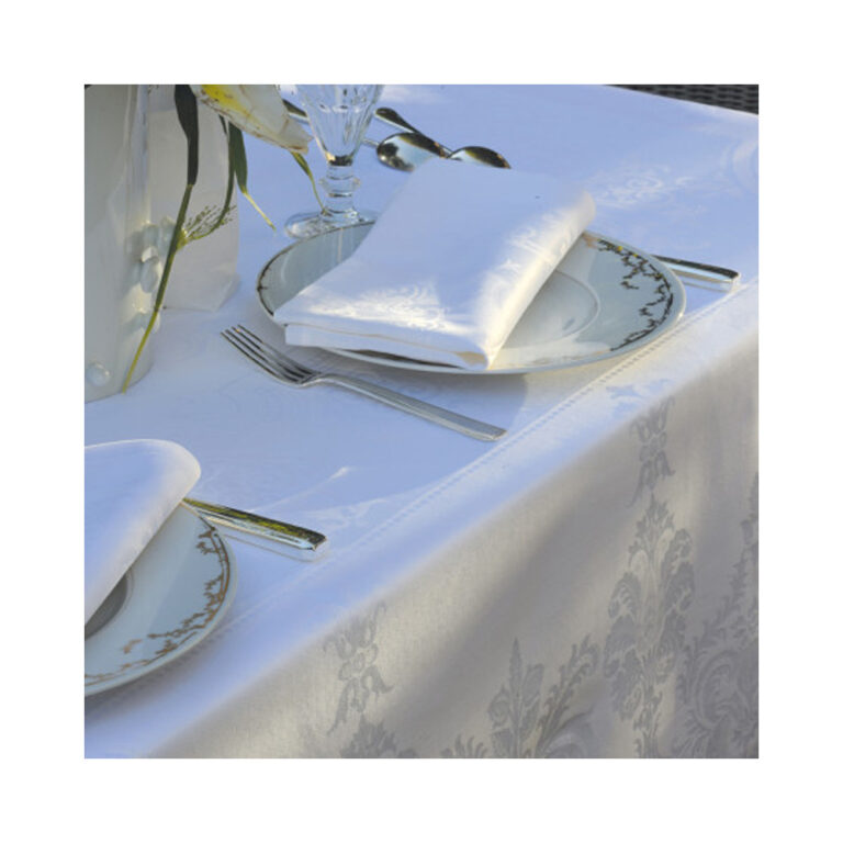 GARNIER THIEBAUT - 4 serviettes de table Beauregard Garnier Thiebaut Ivoire