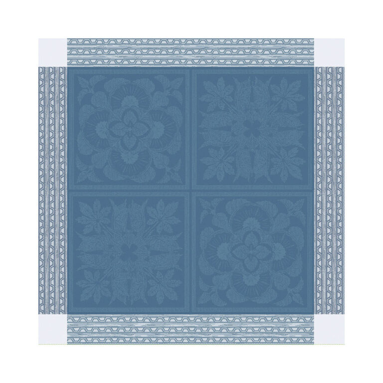GARNIER THIEBAUT - 4 serviettes de table Harmonie bleu Garnier Thiebaut