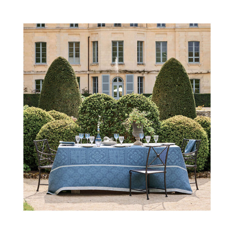GARNIER THIEBAUT - 4 serviettes de table Harmonie bleu Garnier Thiebaut