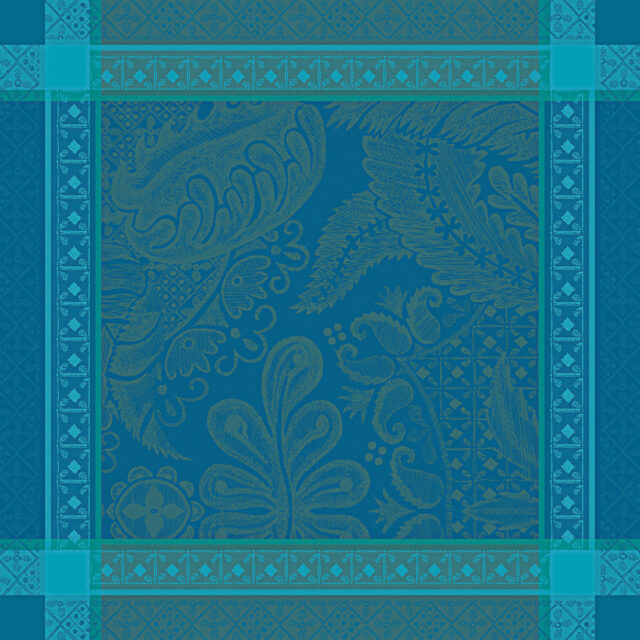 GARNIER THIEBAUT - 4 serviettes de table Isaphire émeraude Garnier Thiebaut