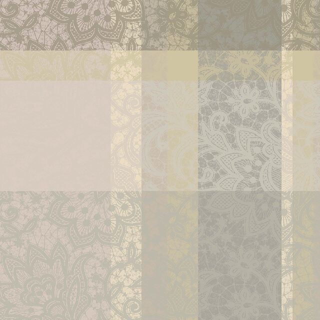 GARNIER THIEBAUT - 4 serviettes de table Mille dentelles naturel Garnier Thiebaut