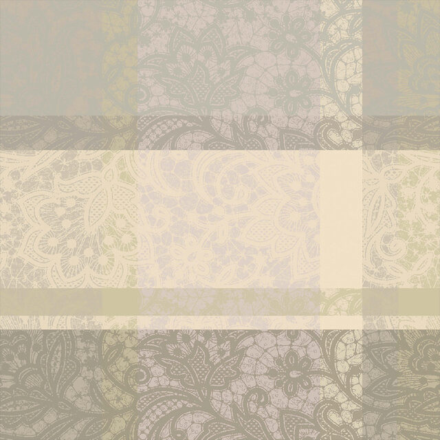 GARNIER THIEBAUT - 4 serviettes de table Mille dentelles naturel Garnier Thiebaut