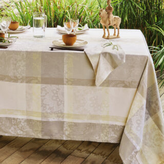 Garnier Thiebaut - 4 serviettes de table Mille dentelles naturel Garnier Thiebaut