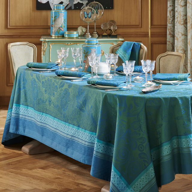 GARNIER THIEBAUT - 4 sets de table Isaphire émeraude Garnier Thiebaut