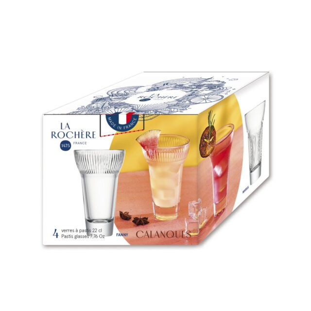 LA ROCHERE - 4 verres à pastis Calanques LA ROCHERE