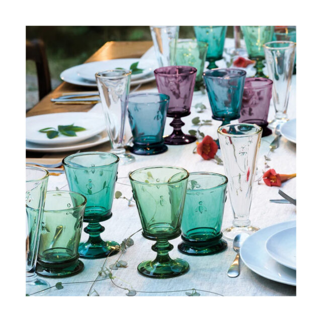 LA ROCHERE - 4 verres à vin Abeille LA ROCHERE set de 4 coloris assortis