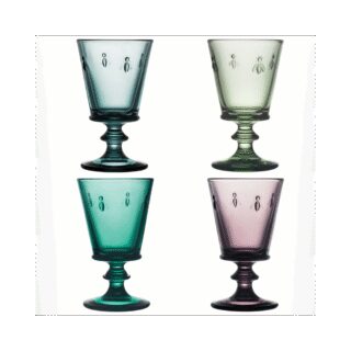 La Rochère - 4 verres à vin Abeille LA ROCHERE set de 4 coloris assortis
