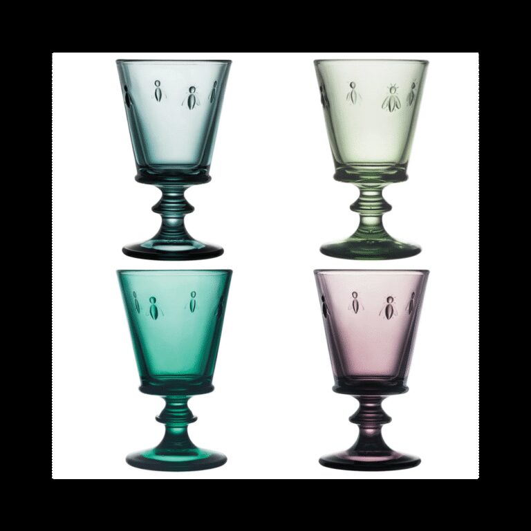 LA ROCHERE - 4 verres à vin Abeille LA ROCHERE set de 4 coloris assortis