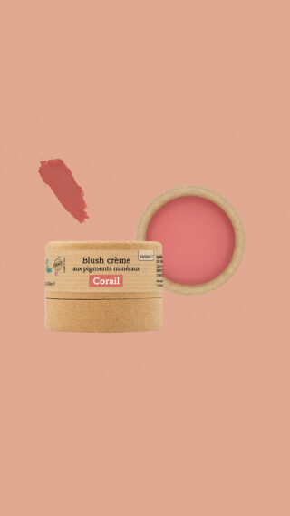 Comme Avant - Blush Crème Bio Corail – Pigments Minéraux Naturels – Fabrication Française