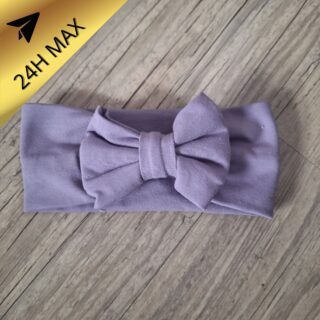Bandeau 0.3 mois Nœud Jersey de coton Lilas – En Stock – Expédiés sous 24H par la marque La Fabrique À DeDeuh La Fabrique À DeDeuh - Bandeau 0.3 mois Nœud Jersey de coton Lilas – En Stock – Expédiés sous 24H