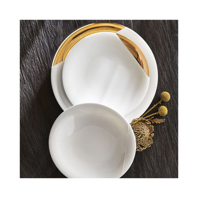 Degrenne - 6 assiettes Degrenne SD One Or - 2 tailles