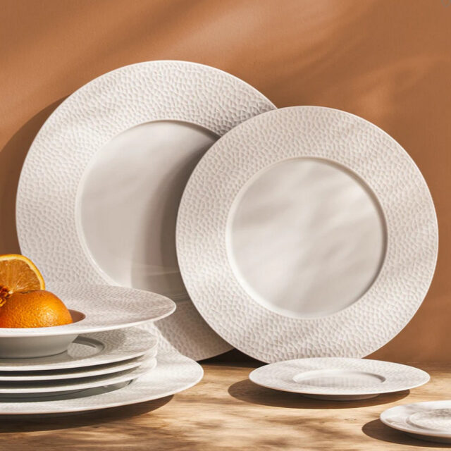 Degrenne - 6 assiettes DEGRENNE L Fragments en porcelaine - 6 tailles