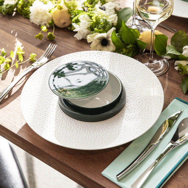 Degrenne - 6 Assiettes DEGRENNE Perles de rosée - 6 dimensions