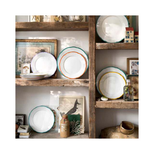 Degrenne - 6 Assiettes Réminiscence couleurs Degrenne - 3 coloris 2 tailles