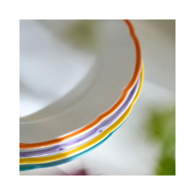 Degrenne - 6 Assiettes Réminiscence couleurs Degrenne - 3 coloris 2 tailles
