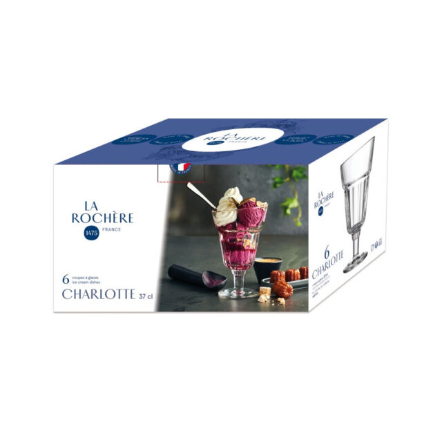 LA ROCHERE - 6 coupes à glace CHARLOTTE LA ROCHERE