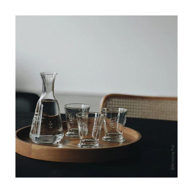 LA ROCHERE - 6 verres à eau gobelets Fleur de Lys LA ROCHERE