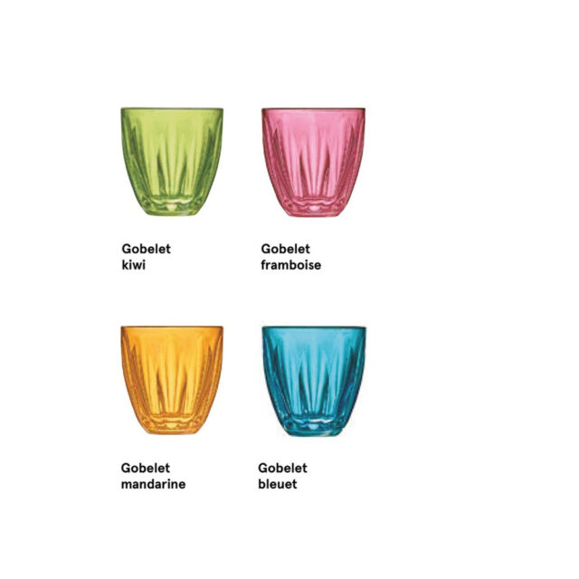 LA ROCHERE - 6 verres à eau Lily La Rochère gobelets - 4 coloris