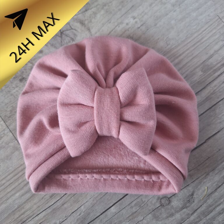La Fabrique A DeDeuh - Turban 0.3 mois Nœud en Polaire Alpine Vieux Rose  Oeko-Tex - En Stock - Expédiés sous 24H