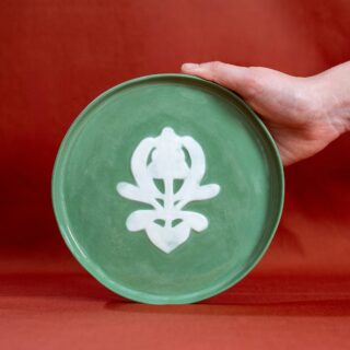 Maison Primavera - Assiette à dessert verte Cœur  Origines