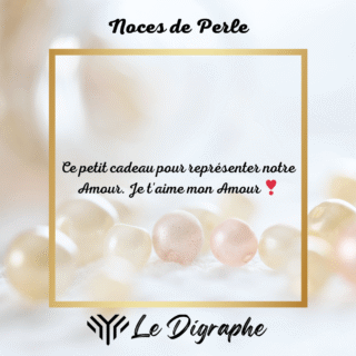 Le Digraphe - 30 ans : digraphe noces de perle