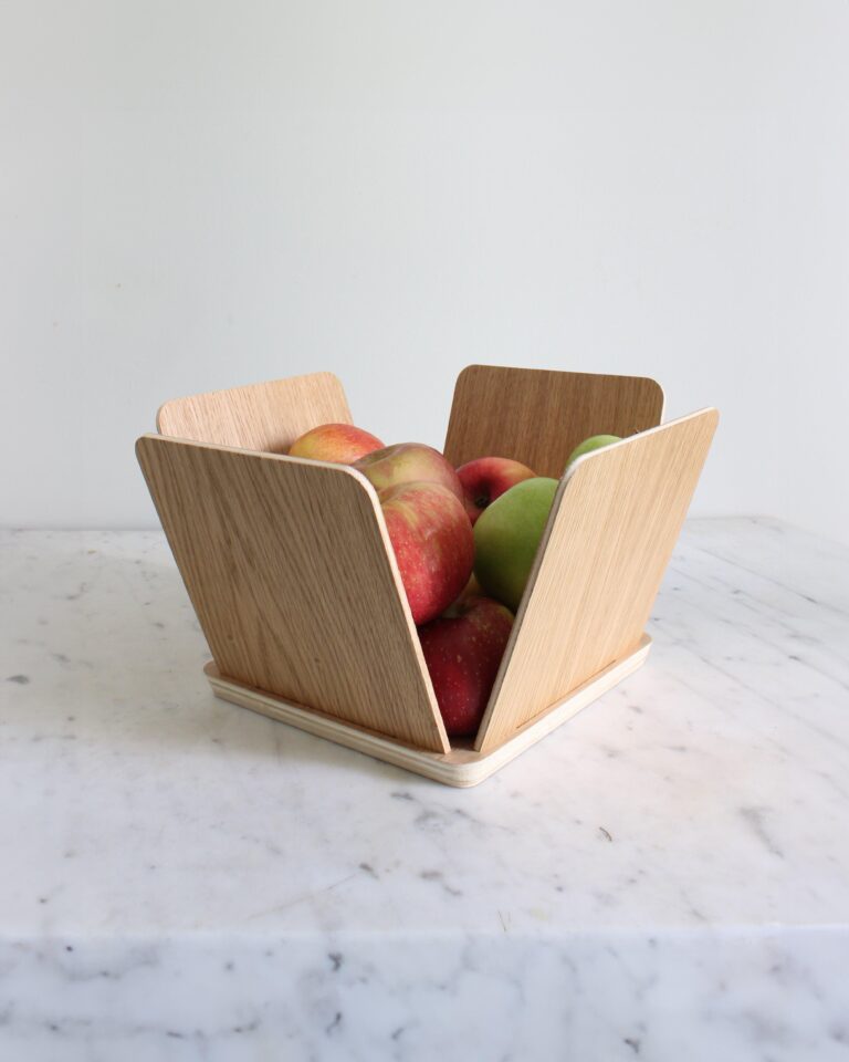 Reine Mère - La Corbeille - Corbeille à fruit en multipli chêne