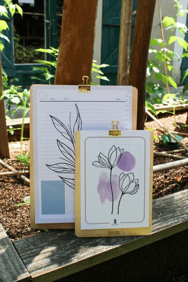 Reine Mère - Écritoire – Ecritoire A5 / Pinces dorés