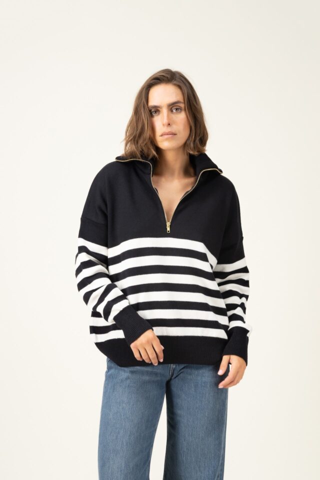 Tricots Jean Marc - Pull Aïda col zippé