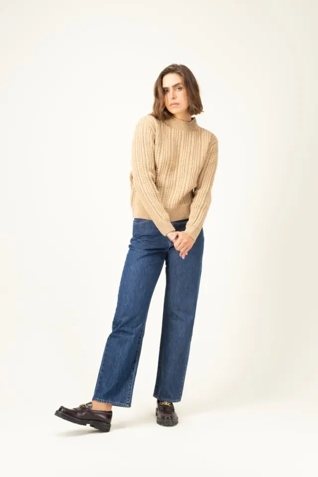 Pull Méliné col rond par la marque Tricots Jean Marc Tricots Jean Marc - Pull Méliné col rond