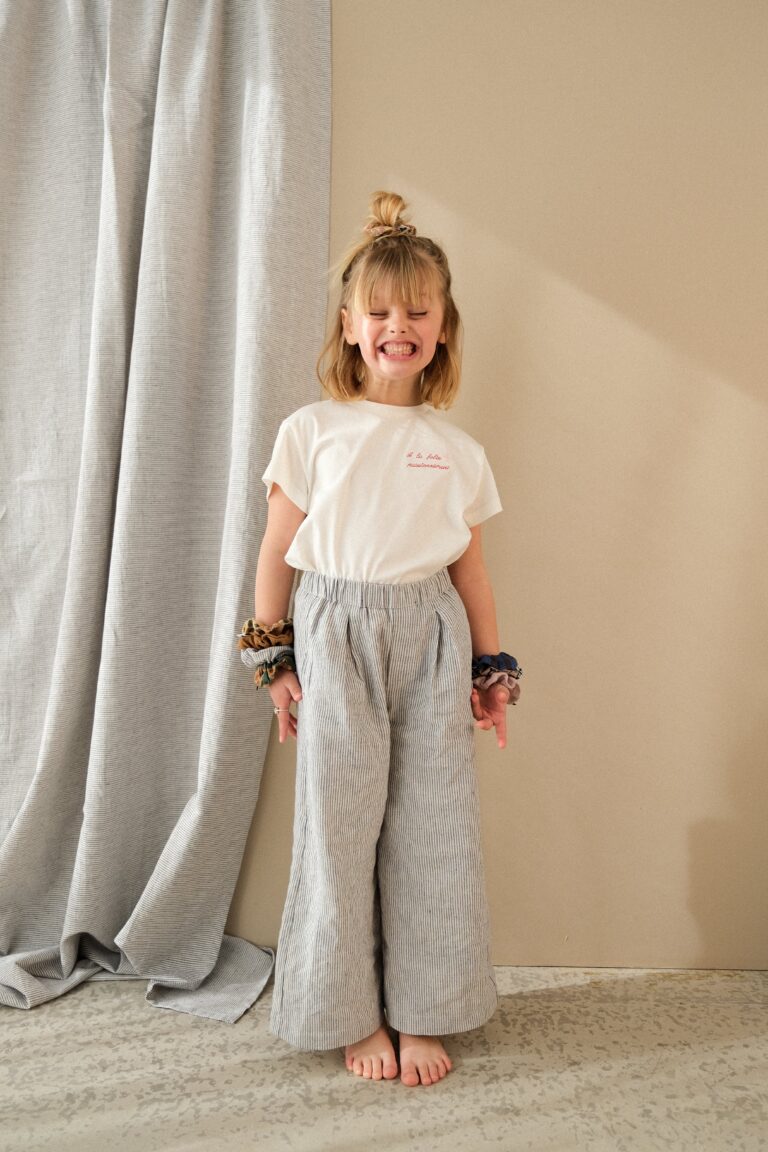 POZÉ - Pantalon Fille en lin/coton