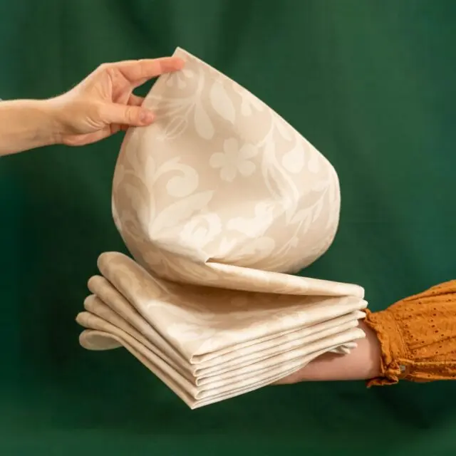 Maison Primavera - Lot de 6 serviettes Grès rose – Origines