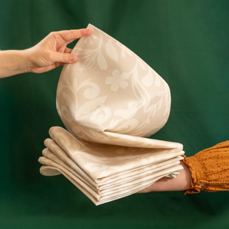 Maison Primavera - Lot de 6 serviettes Grès rose - Origines