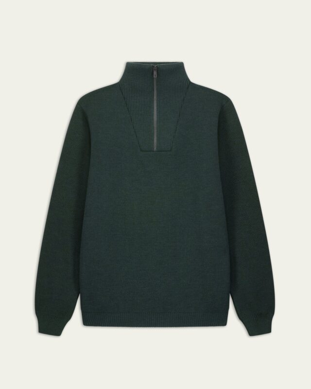 Nitto Knitwear - Pull Youri Camionneur - Vert Forêt