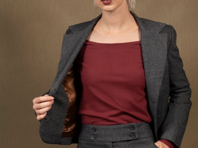 My tailor is Joh - Veste Tailleur Femme Courte Bleu Jean - Certitude