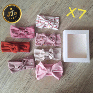 La Fabrique À DeDeuh - LOT: 7 Bandeaux finitions mixtes, couleurs au choix en jersey extensible, Quantité limitée
