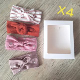 LOT 1: 4 Bandeaux finitions mixtes, couleurs au choix en jersey extensible, Quantité limitée par la marque La Fabrique À DeDeuh La Fabrique À DeDeuh - LOT 1: 4 Bandeaux finitions mixtes, couleurs au choix en jersey extensible, Quantité limitée
